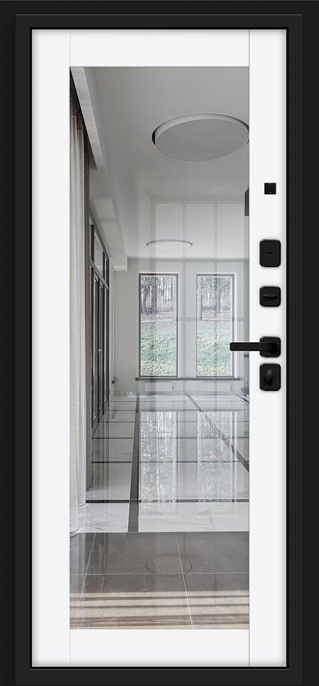 Товар Дверь Флэт/SBlack Black Shell/White Silk BR6170